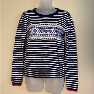 J. Crew • Fair Isle Knit Wool Blend Sweater